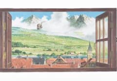 ジブリ美術館オリジナル 壁窓 「ハウルが来る町」 ジブリ美術館限定