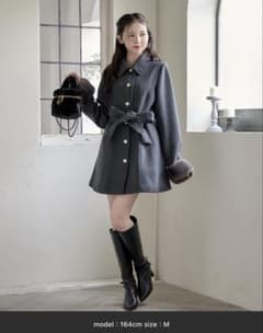 oneafteranotherniceclap 2wayリボンミドルコート - メルカリ