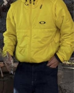 Oakley フード付きイエローダウンジャケット テック系 アウター ベスト