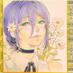 ま*庵様 手描きアナログイラストファンアート チェンソーマン レゼ