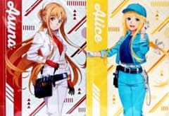 SAO ソードアート・オンライン アスナ＆アリス A4クリアファイル2枚