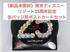 新品未開封》東京ディズニーリゾート 25周年記念 缶バッジ形ポスト