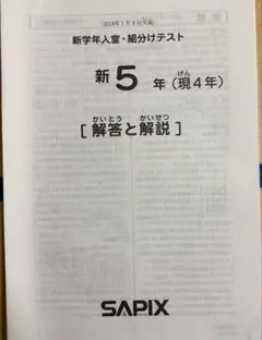 2026年最新】sapix 組分けテスト 新5年の人気アイテム - メルカリ