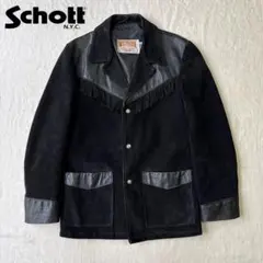 Schott RANCHER フリンジ レザー 40 黒 ウエスタン スエード - メルカリ
