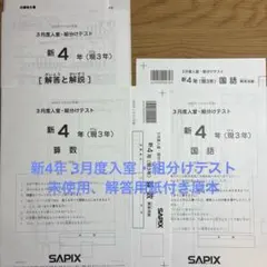 2026年最新】sapix 新4年 入室テストの人気アイテム - メルカリ