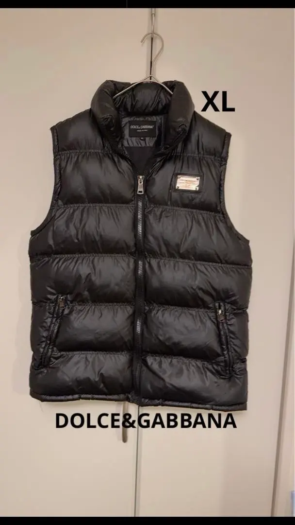 D&G、ロゴプレート、中綿ベスト、46サイズ、ブラック 2026年最新】D&G