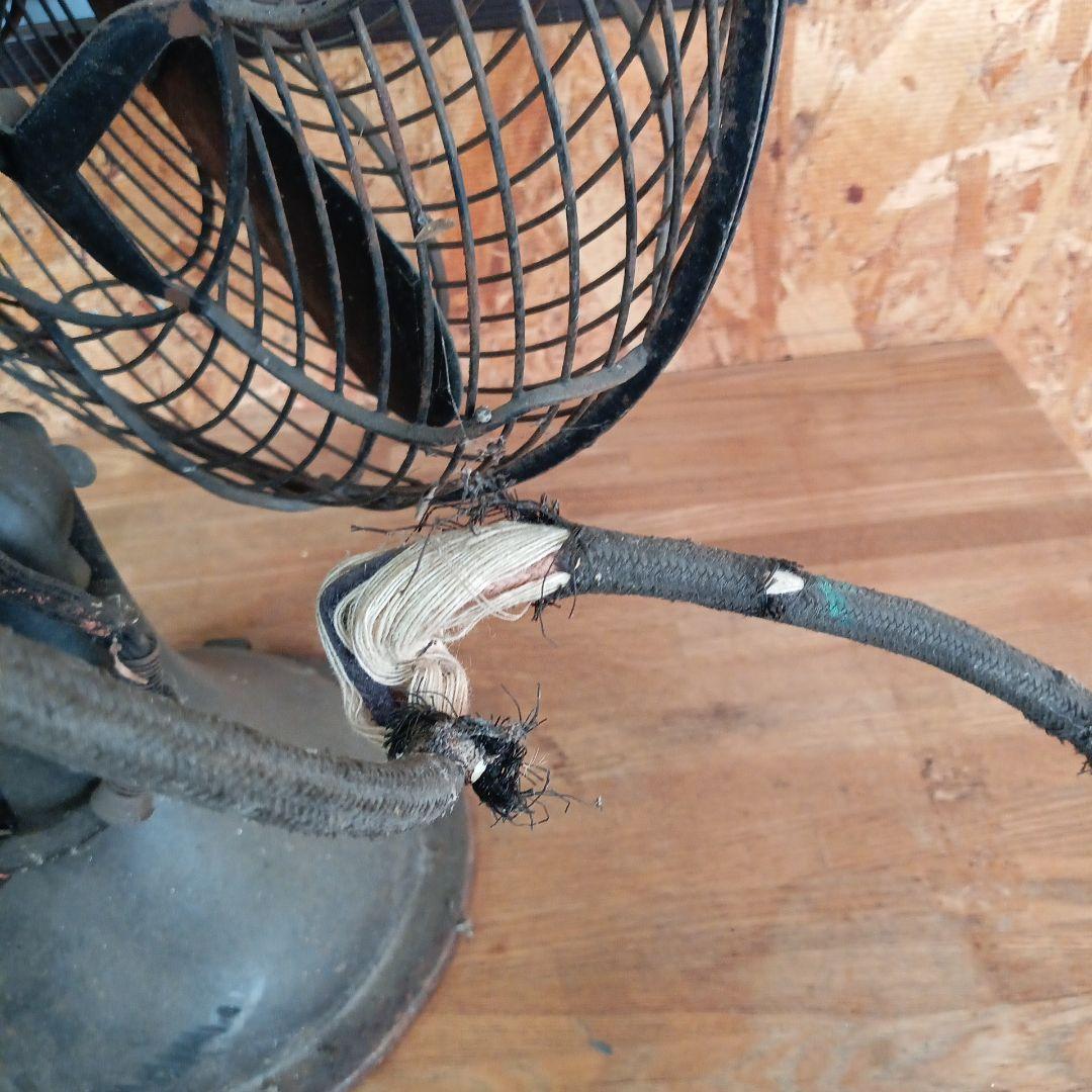 芝浦製作所 C-7032 英語表記 アンティーク 鉄製 扇風機 ジャンク