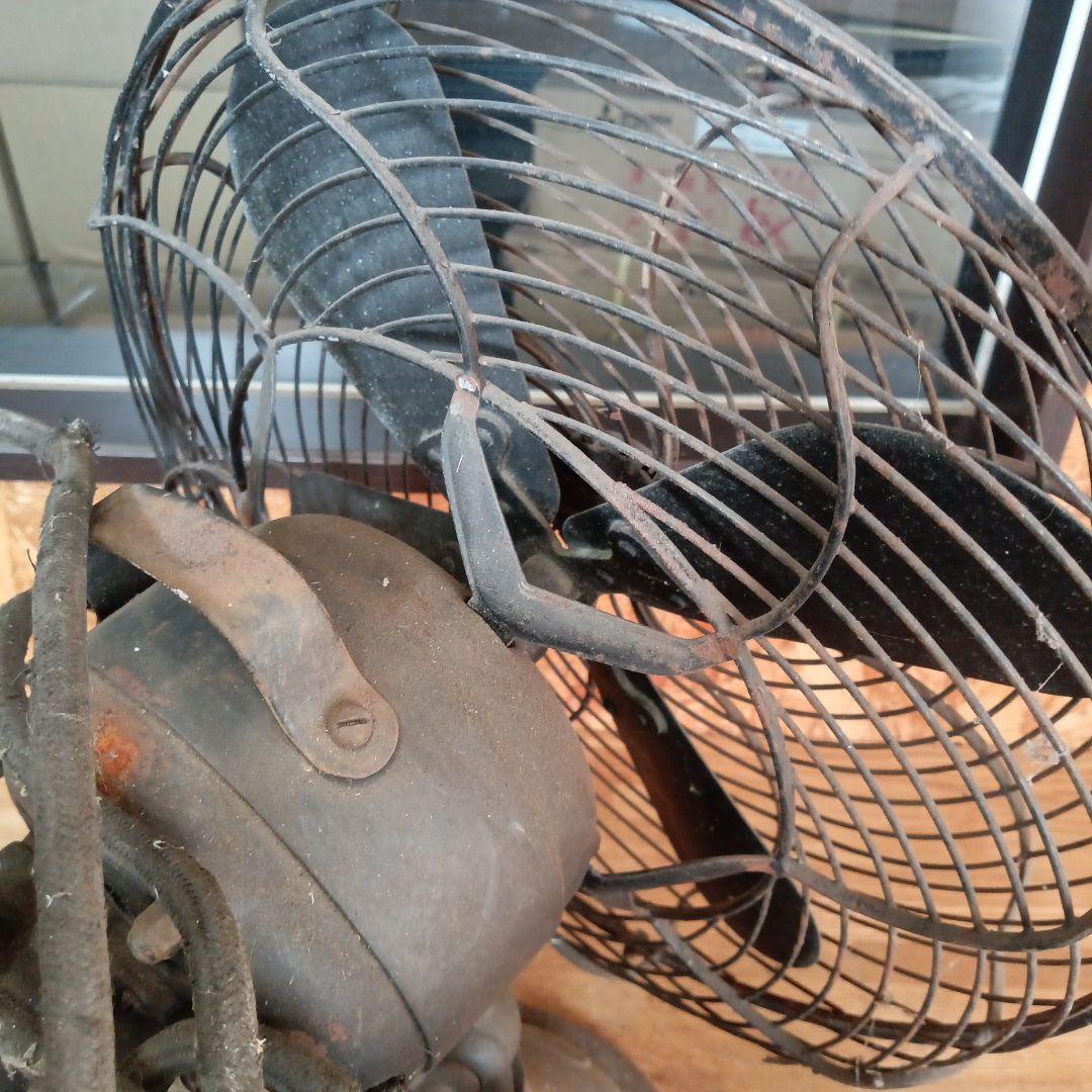 芝浦製作所 C-7032 英語表記 アンティーク 鉄製 扇風機 ジャンク