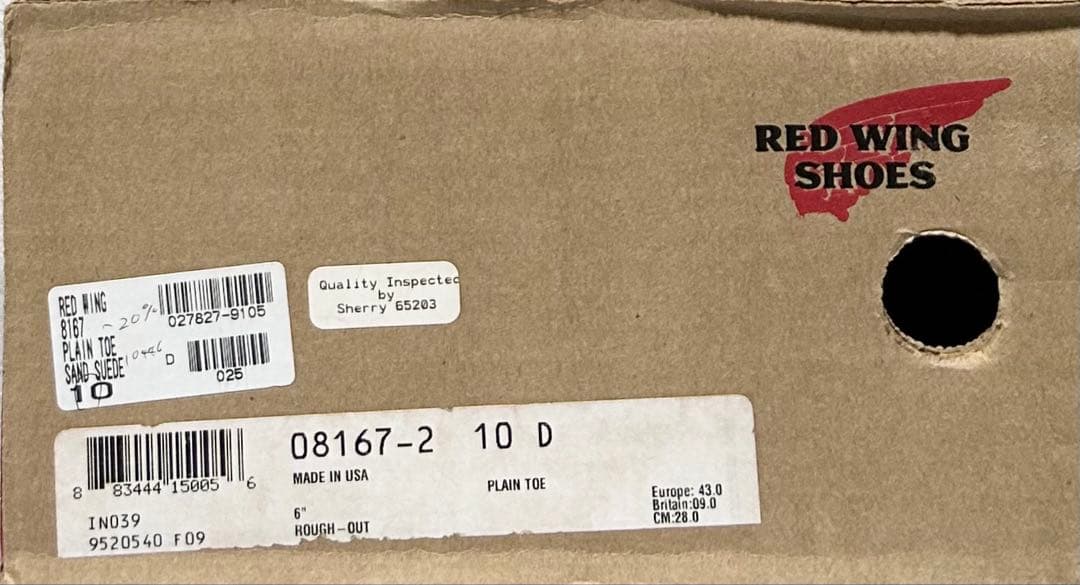 箱付き【10/D】8167 RED WINGレッドウィング☆ハーレー ninja - メルカリ