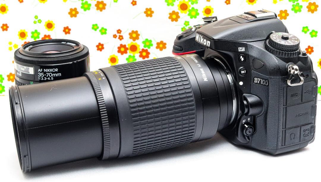 美品 ニコン Nikon D7100☆スマホに転送可♪☆ダブルレンズ☆本格一眼 ニコン（Nikon） D7100 標準＆超望遠ダブルズームセット SDカード(16GB