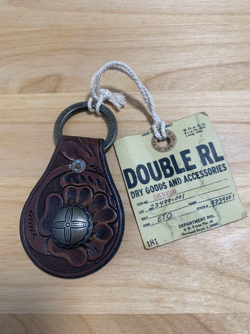 RRL ダブルアールエル ツールドレザー コンチョ キーフォブ キーリング① RRL - 新品 RRL ダブルアールエル ツールドレザー コンチョ キーフォブ