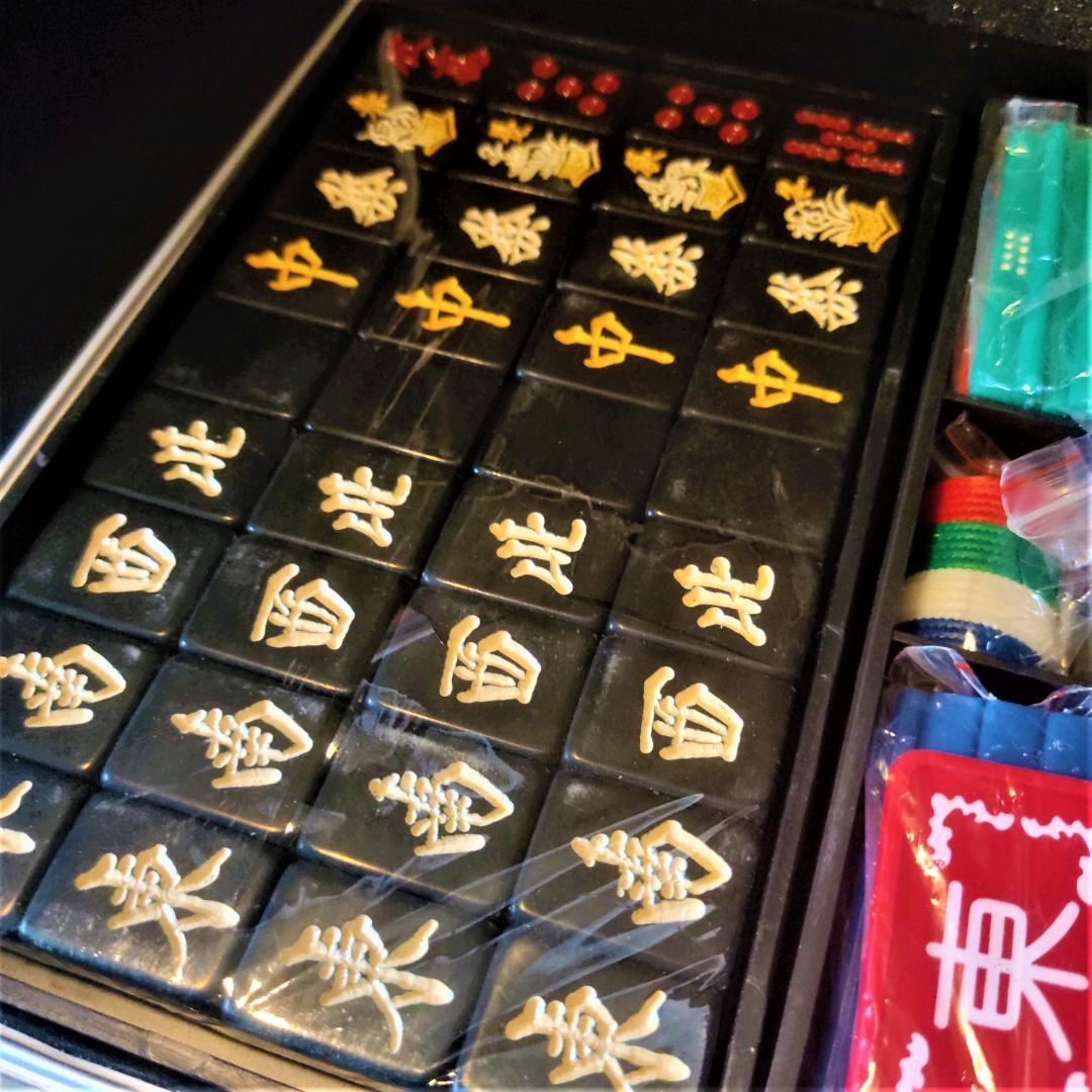 展示品/未使用品】ルイ・ヴィトン柄 麻雀牌セット【訳あり/希少