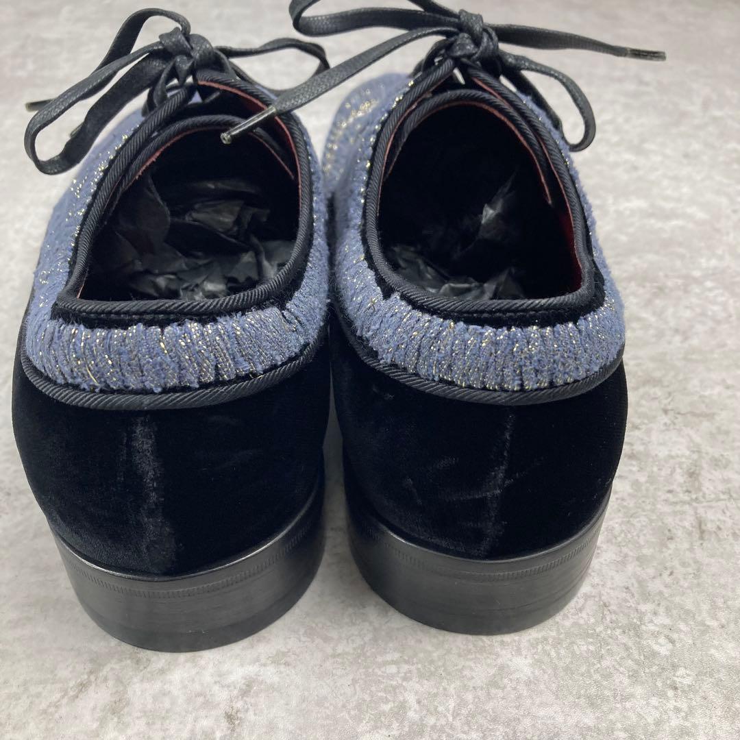 未使用品 ドルチェ&ガッバーナ ベロア ビジュー シューズ 6 1/2