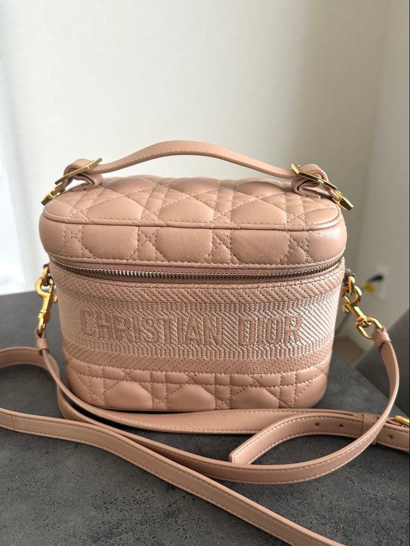dior ヴァニティバッグ /PINK クリスチャンディオール キャンバス バニティバッグ ピンク ABランク
