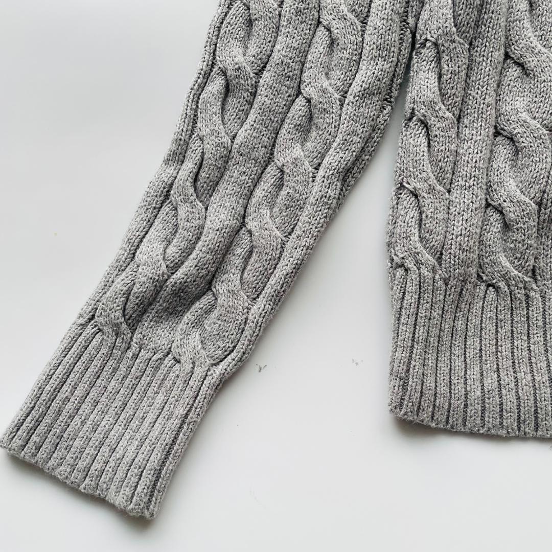 ポロラルフローレン ケーブルニット コットン100% 刺繍ロゴ L相当