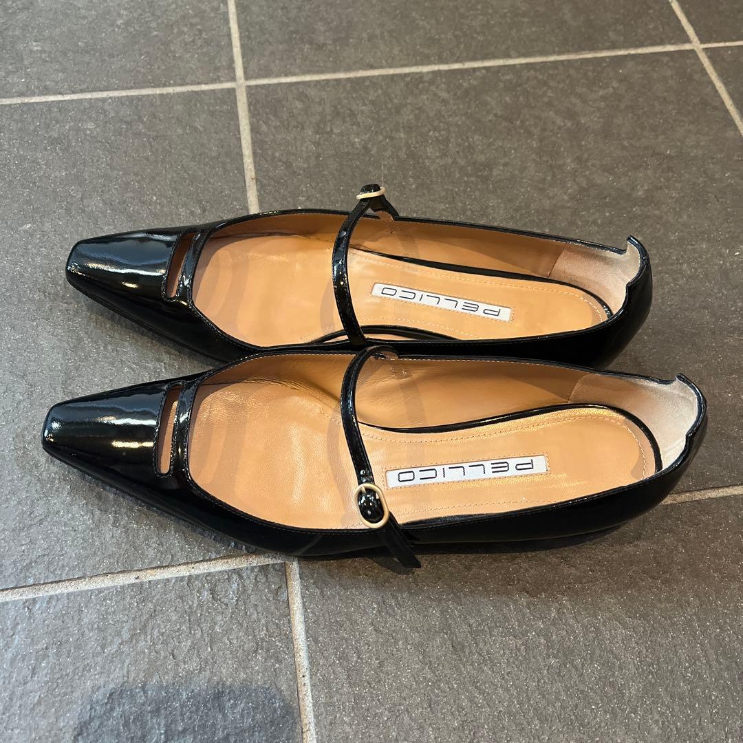 PELLICO ペリーコ メリージェーン フラット ブラック 38サイズ - メルカリ