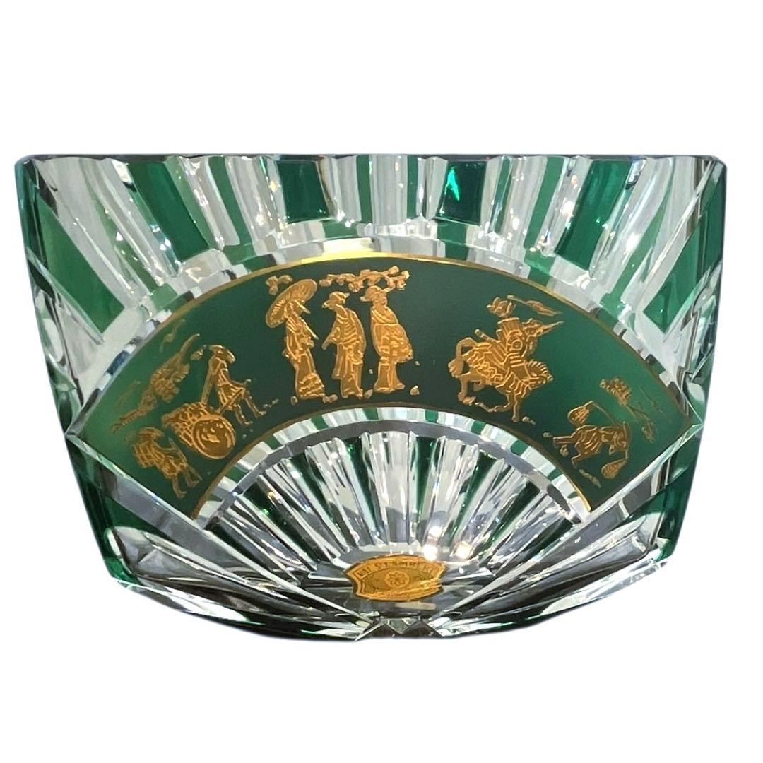 VAL SAINT LAMBERT 金彩カットガラス鉢 ベルギー製 こちらはオールド ヴァルサンランベール Val Saint Lambert 美しい