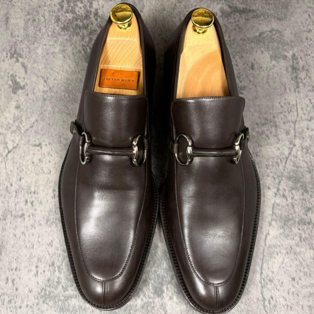 【美品】27.5cm グッチ ホースビット ローファ― 茶色 レザー ビジネス