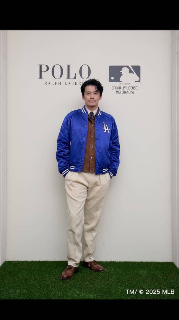 限定価格 Ralph Lauren ドジャース サテンジャケット MLB MLB Tokyo Series Polo Ralph Lauren Dodgers Satin Jacket Blue