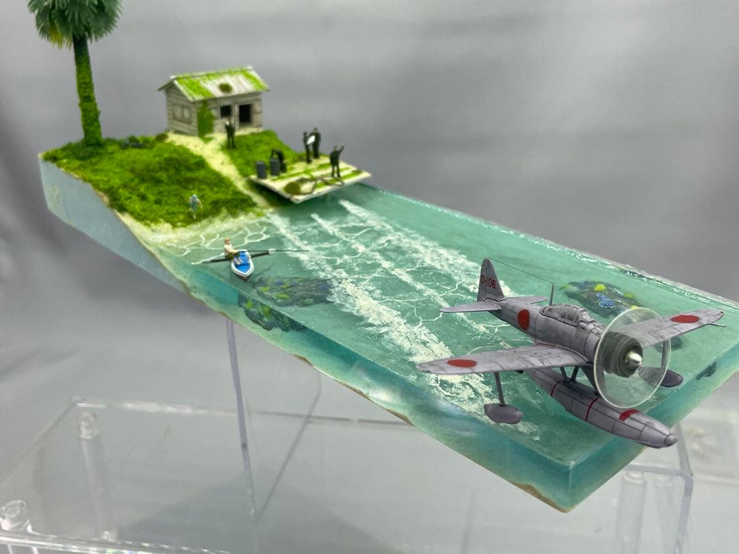 基地から飛び立つ二式戦闘機 レジン ジオラマ - メルカリ