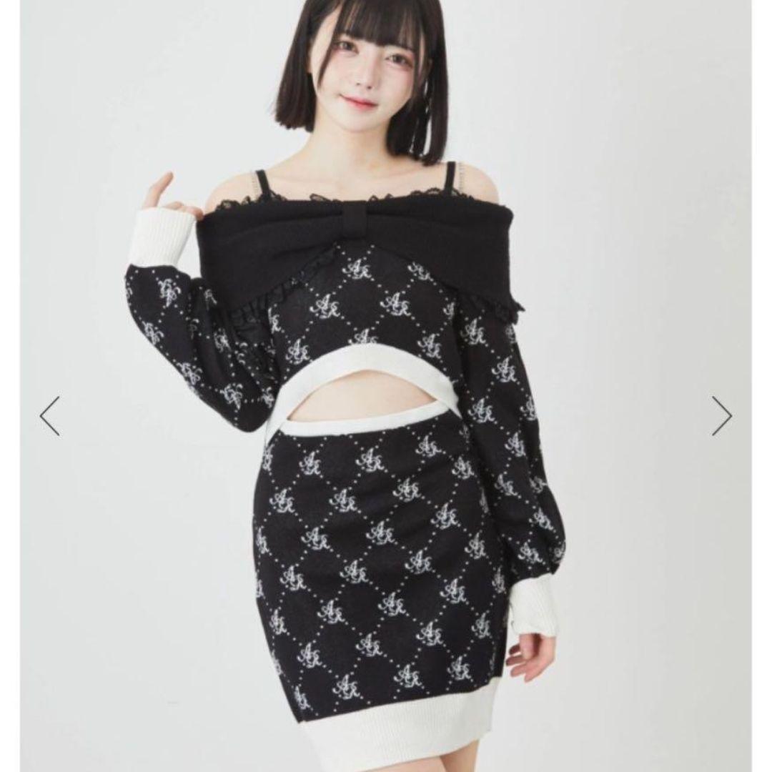 Ank Rouge フロント開きモノグラムワンピース フロント開きモノグラムワンピース - Ank Rouge(アンクルージュ)の