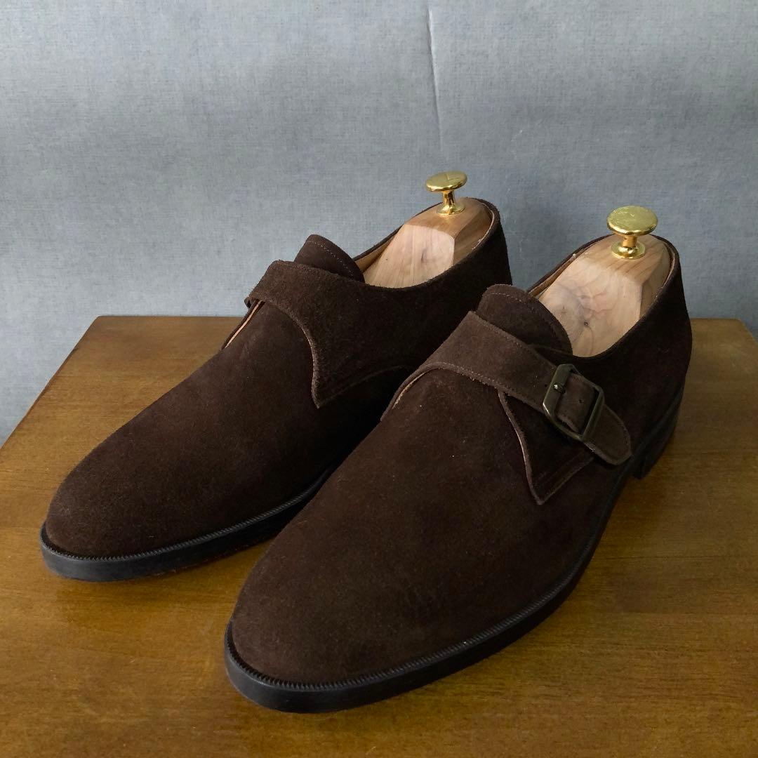 REGALリーガル ブラウンスエード シングルモンク シューズ 25.5cm