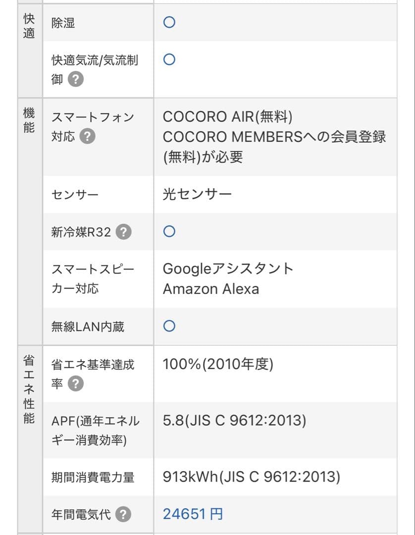 SHARP ルームエアコンAY-J28H-W 2.8kw 主に10畳用