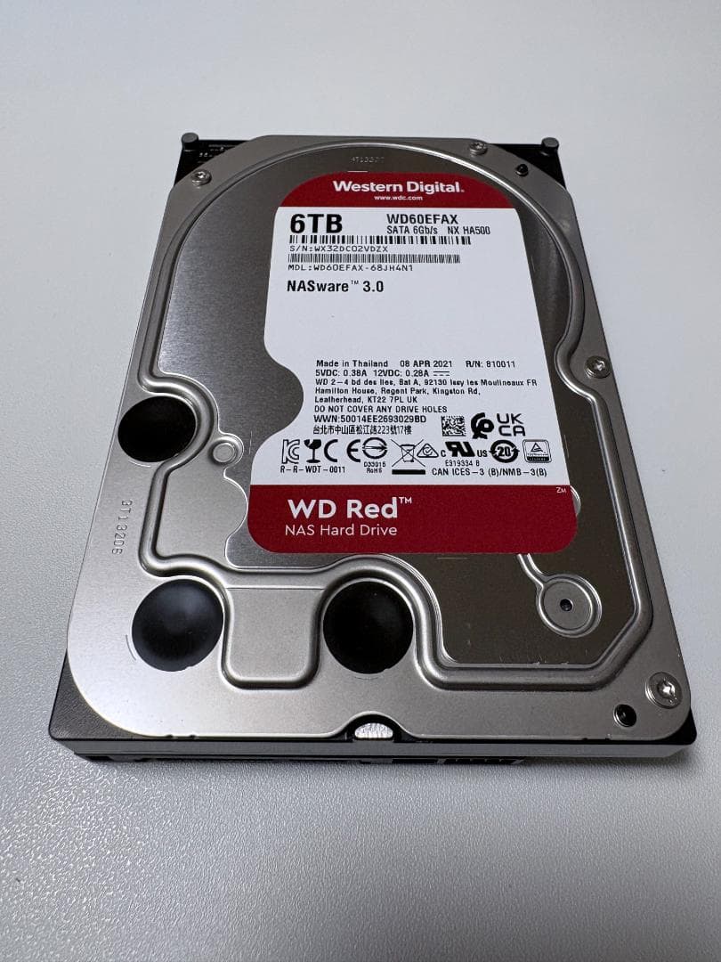 WD Red 6TB HDD WD60EFAX NAS用 Amazon.com: Western Digital 6TB WD Red Plus NAS Internal Hard