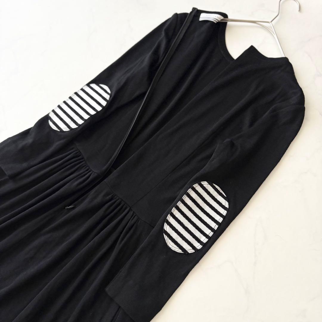 ボーダーズアットバルコニー マキシ ニット ワンピース 黒 S - メルカリ