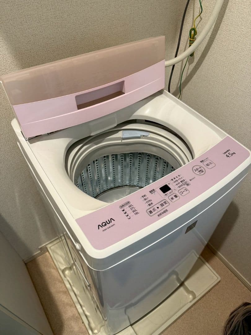 送料込　AQUA 二槽式洗濯機 4.5kg　AQW-S4E4