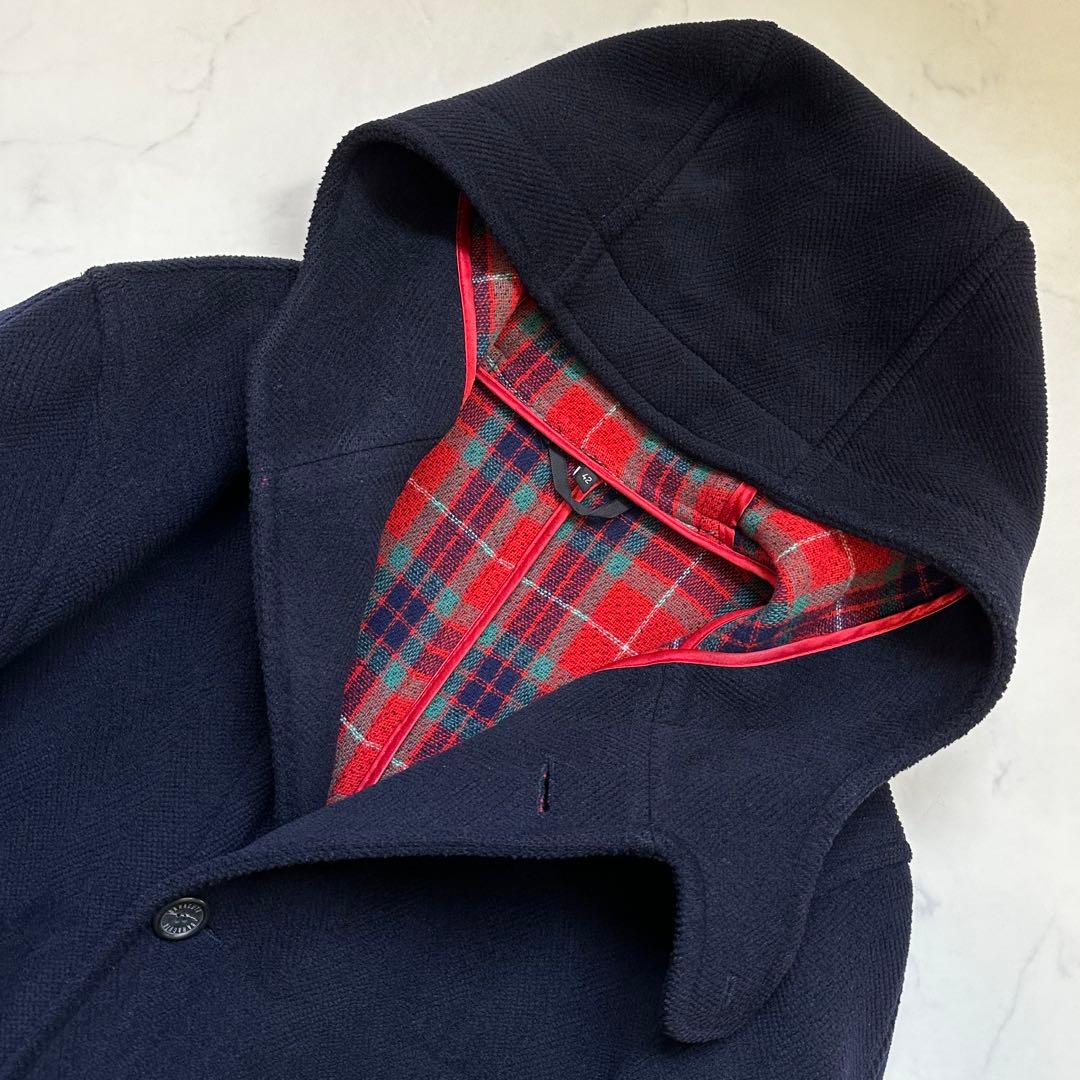 XL相当 Moorbrook◎バラクータ ダッフルコート ウール 肉厚 濃紺42