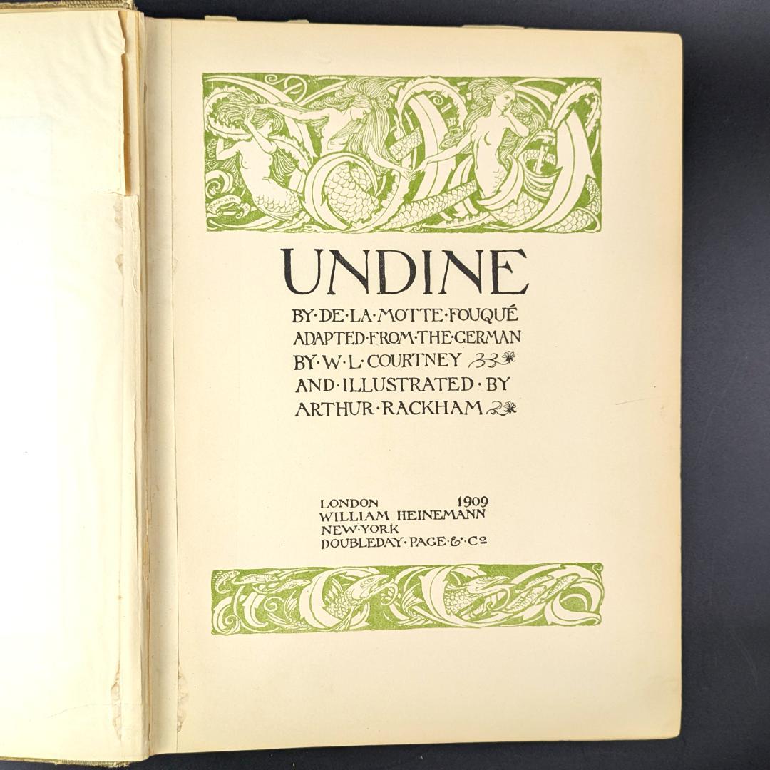 希少な初版 アーサー・ラッカム挿画本『ウンディーネ』1909年 全図15枚
