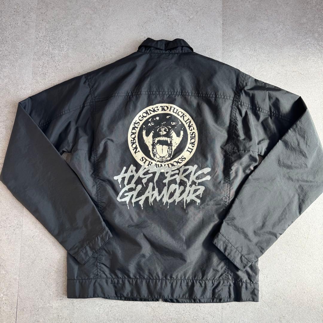 極美品 ヒステリックグラマー ナイロンジャケット STRAW DOGS HYSTERIC GLAMOUR ヒステリックグラマー ジップアップ ナイロン