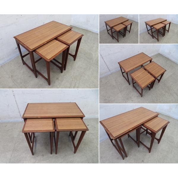 美品□希少□オールドマルニ/maruni□ネストテーブル□孔雀ロゴ□60