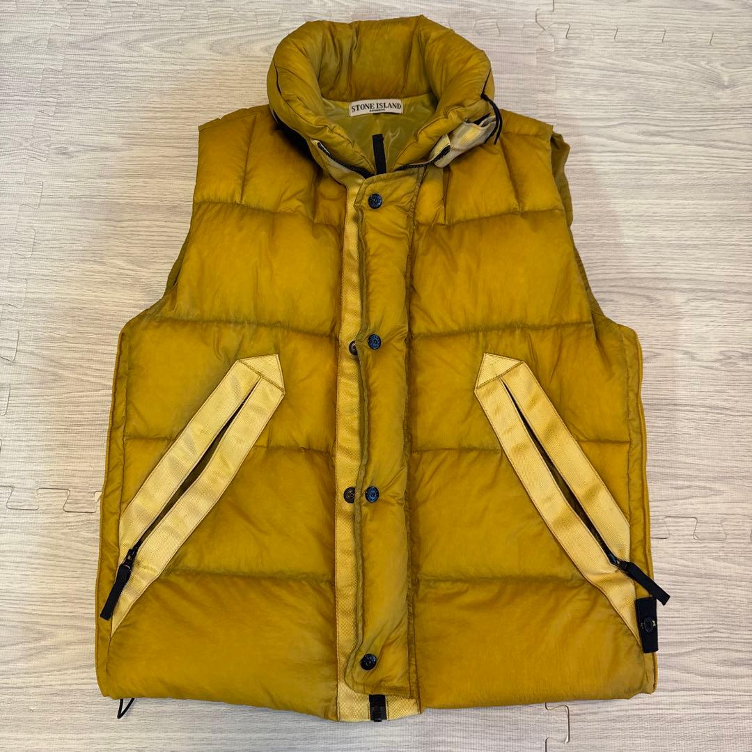 STONE  ダウンベスト イエロー サイズL STONE ISLAND - STONE ISLAND (ストーンアイランド) ダウンベスト