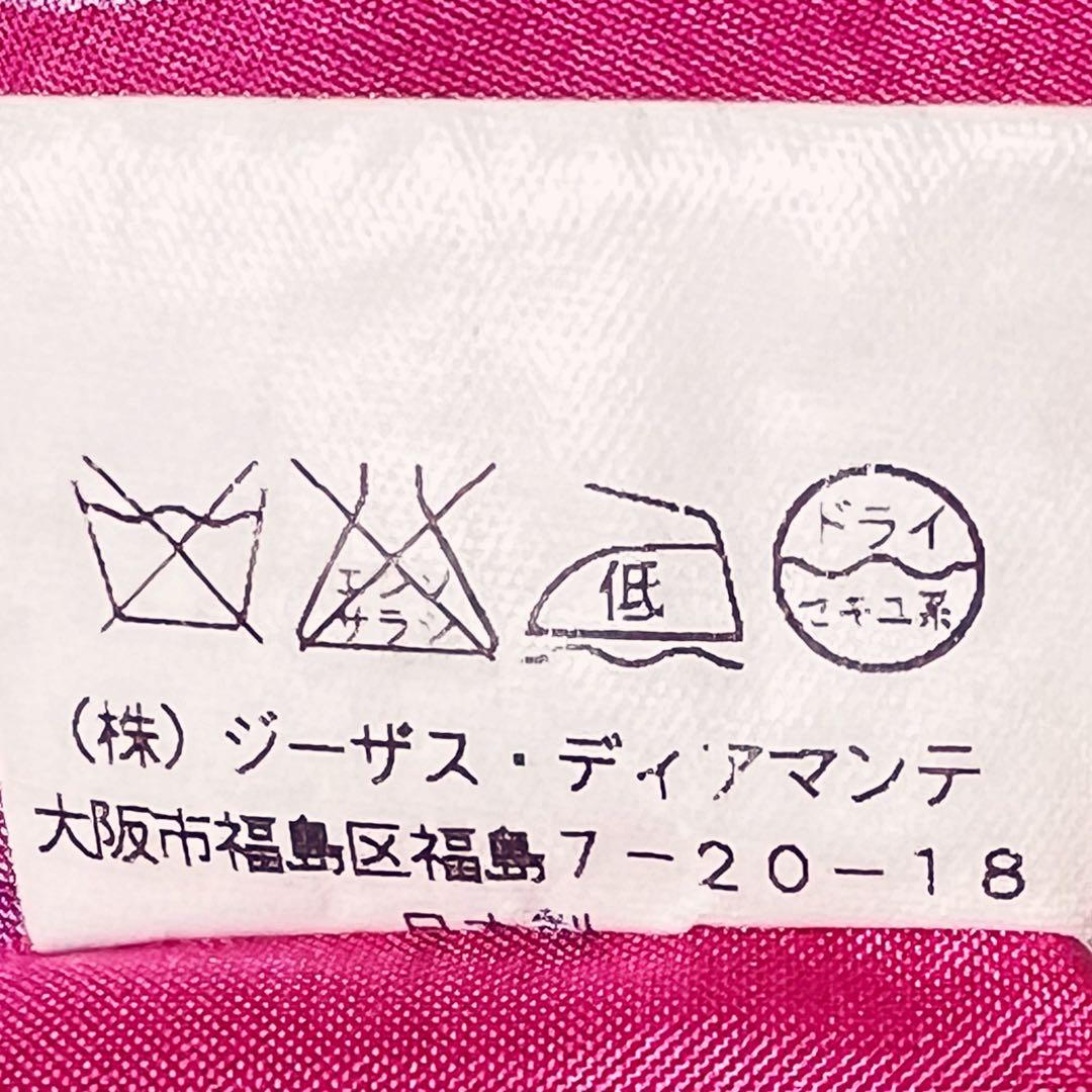 ジーザスディアマンテ プレミアムローズ柄 膝丈ワンピース ピンク