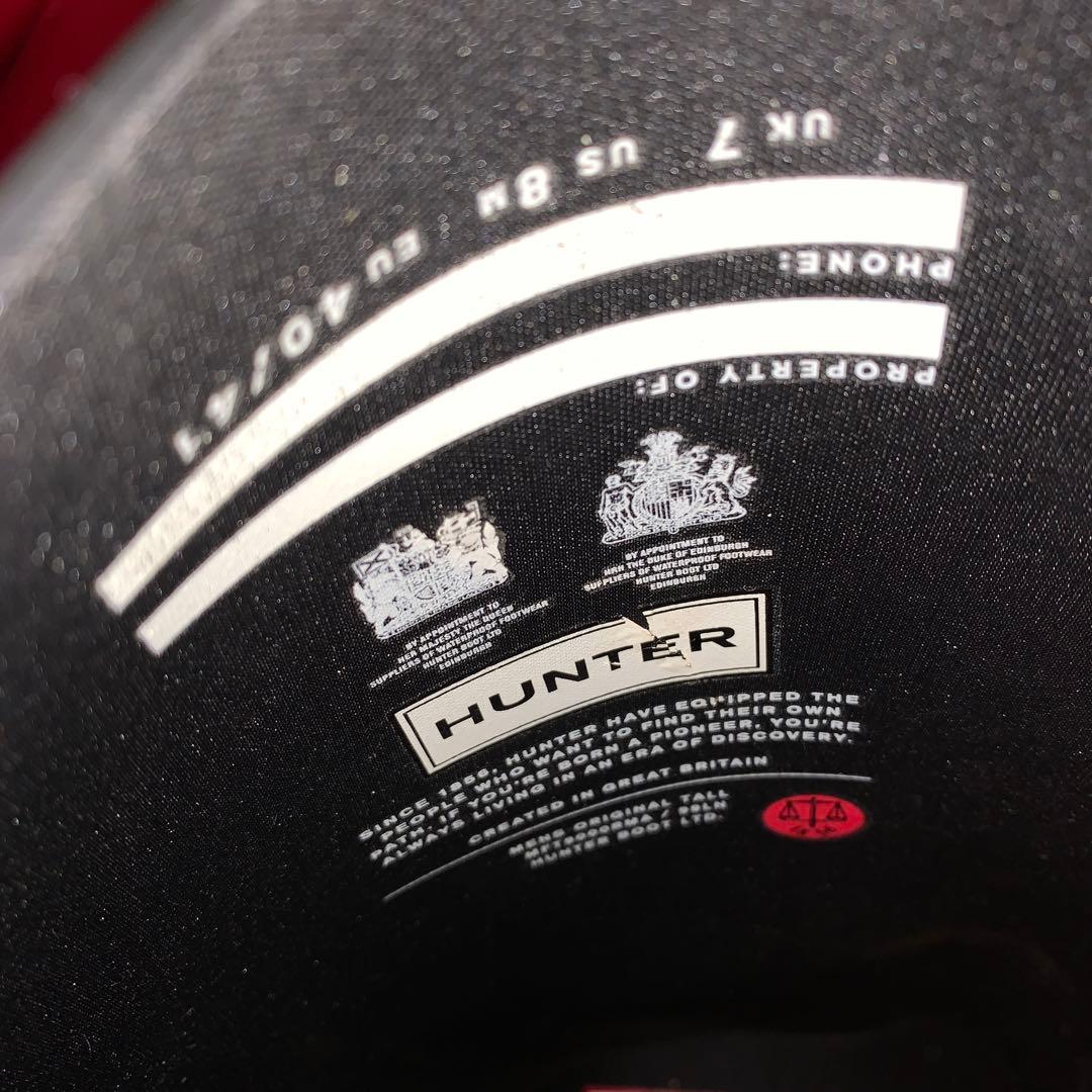 ◆HUNTER◆26~26.5cm⚫︎EU40/41⚫︎ブラック長靴【未使用品】