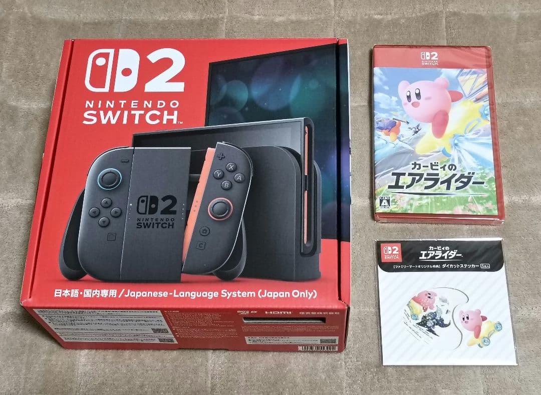 Nintendo Switch 2＋カービィのエアライダー(ファミマ特典付) 任天堂（Nintendo） (Switch 2)カービィのエアライダー(新品