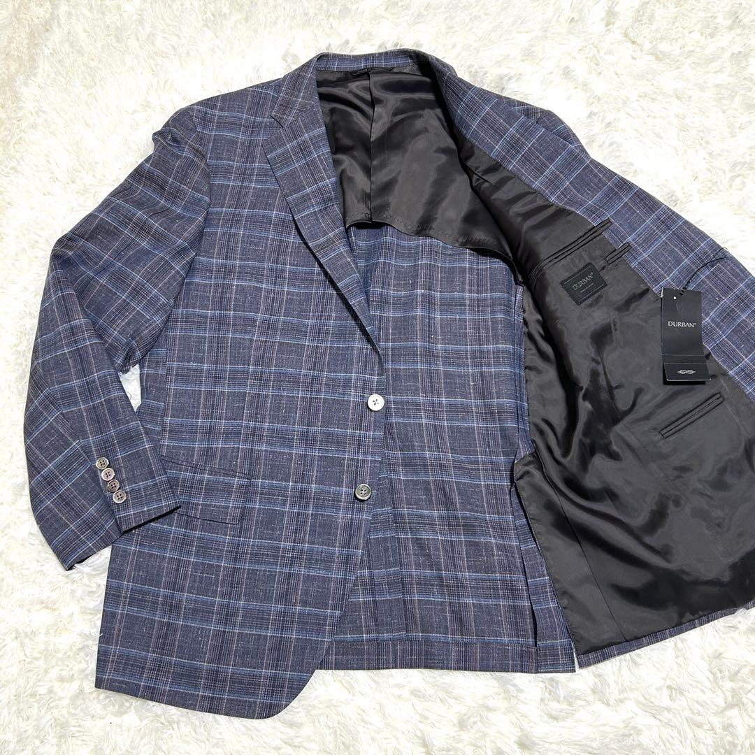 新品 タグ付き D'UBAN 背抜き テーラードジャケット 格子柄 3L 新品 タグ付き D'UBAN 背抜き テーラードジャケット 格子柄 3L