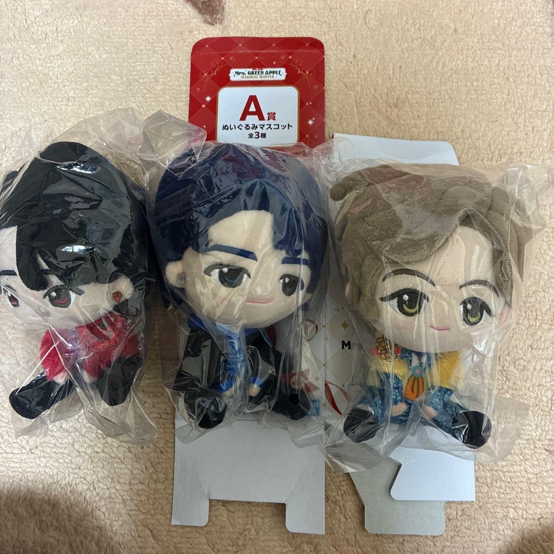 い*こ様 一番くじミセスグリーンアップル A賞 ぬいぐるみセット ミセスグリーンアップル 一番くじ A賞 ぬいぐるみマスコット 3種
