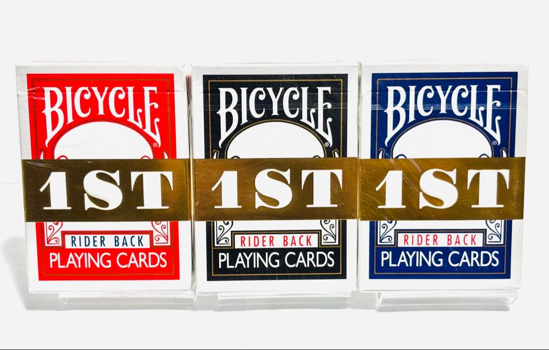 トランプ Bicycle 1ST Rider Back 3deck 1ST Edition Bicycle Rider Backs In Red