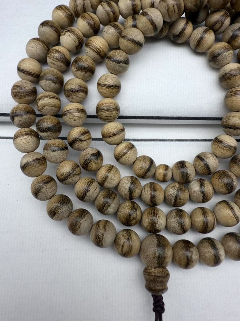 極上星洲系伽羅　野生沈香　達拉干 花珠念珠　27.64g（稀少典藏品）