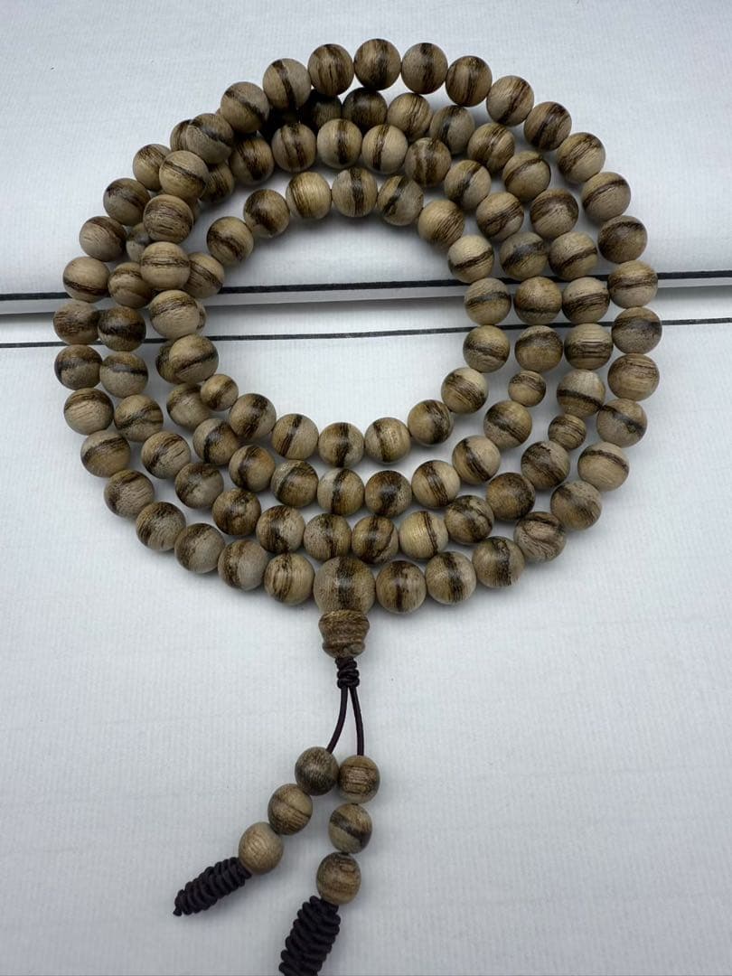 極上星洲系伽羅　野生沈香　達拉干 花珠念珠　27.64g（稀少典藏品）