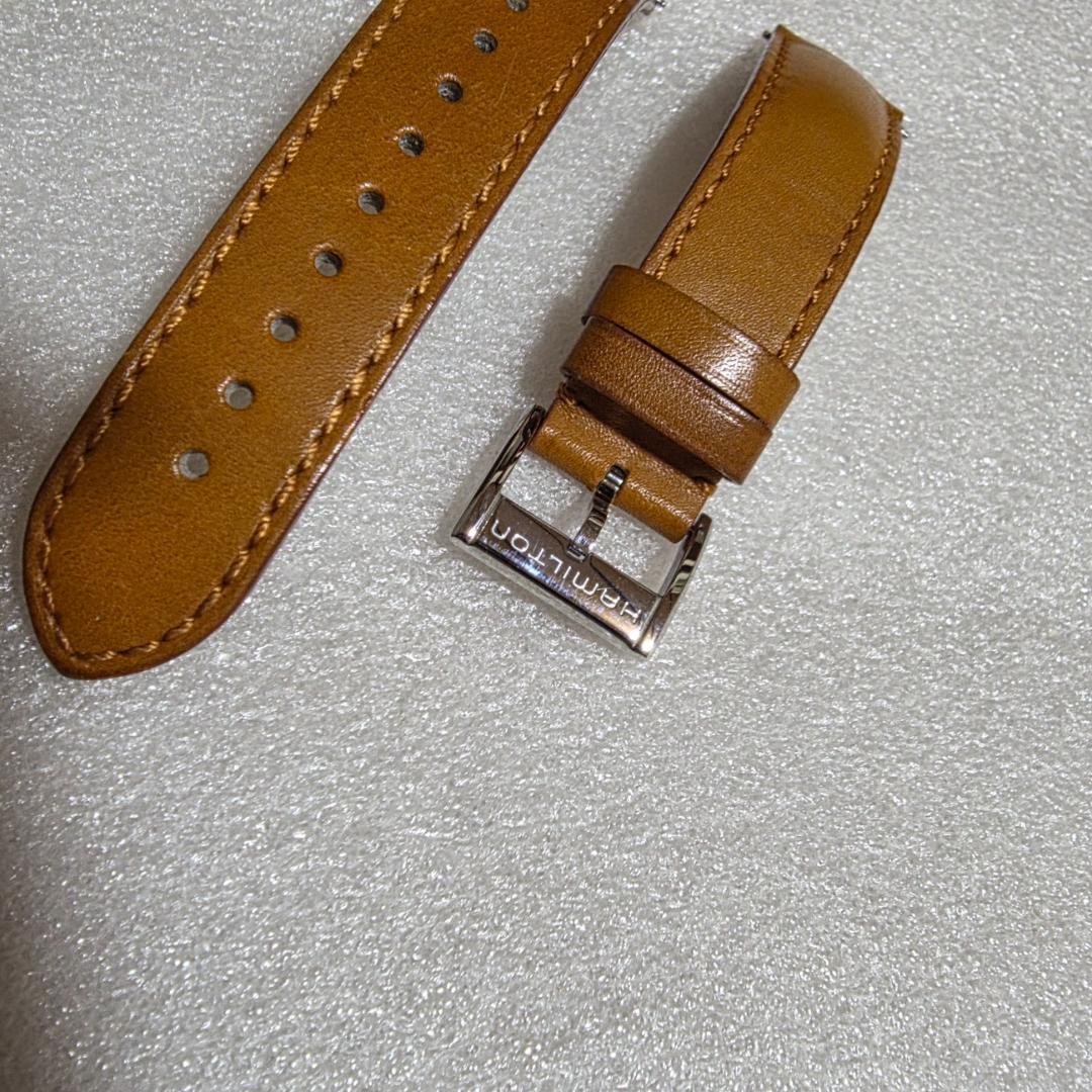 ハミルトン 純正 レザーベルト ライトブラウン 20mm - メルカリ