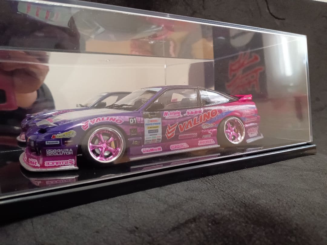 1/24 日産 180SX D1 ドリフトプラモデル 完成品 ケース付き - メルカリ
