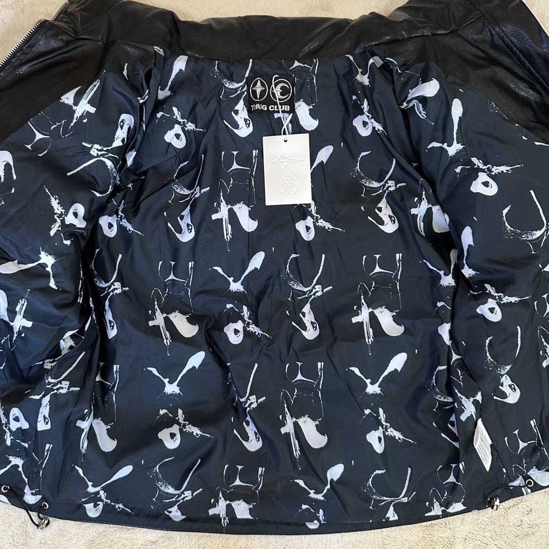 即日発送 thug club ダウンジャケット サグクラブ Mサイズ レザー