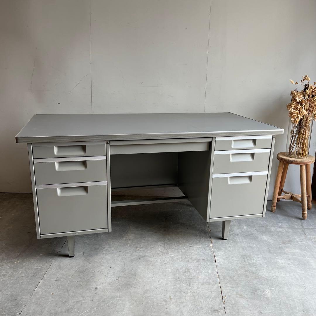 KOKUYO インダストリアル スチール デスク レトロ 両袖机 オフィス 鍵付 KOKUYO（コクヨ） INVENTデスク インベント 両袖机 スチールデスク