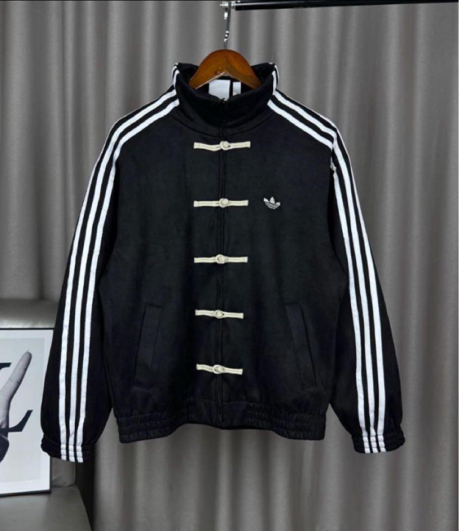 adidas アディダス 中国限定 巳年チャイナトラックジャケット ブラックS adidas アディダス 中国限定 巳年チャイナトラックジャケット ブラック