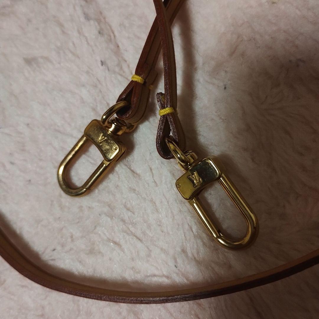 ルイヴィトン レザー製ストラップ ブラウン ゴールド金具 - メルカリ