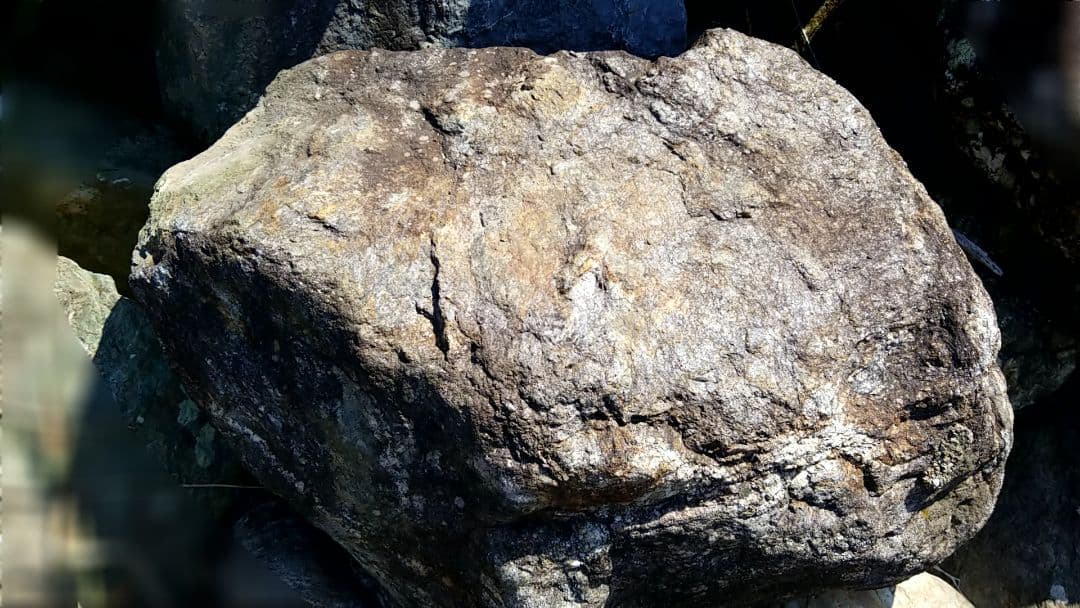 希少原石　大型　結晶片岩　シスト　庭石　ロックガーデン　ガーデニング　鉱物　原石 庭石 【ロックガーデン】 石 割栗石 【黒 L 220kg (22kgx10箱